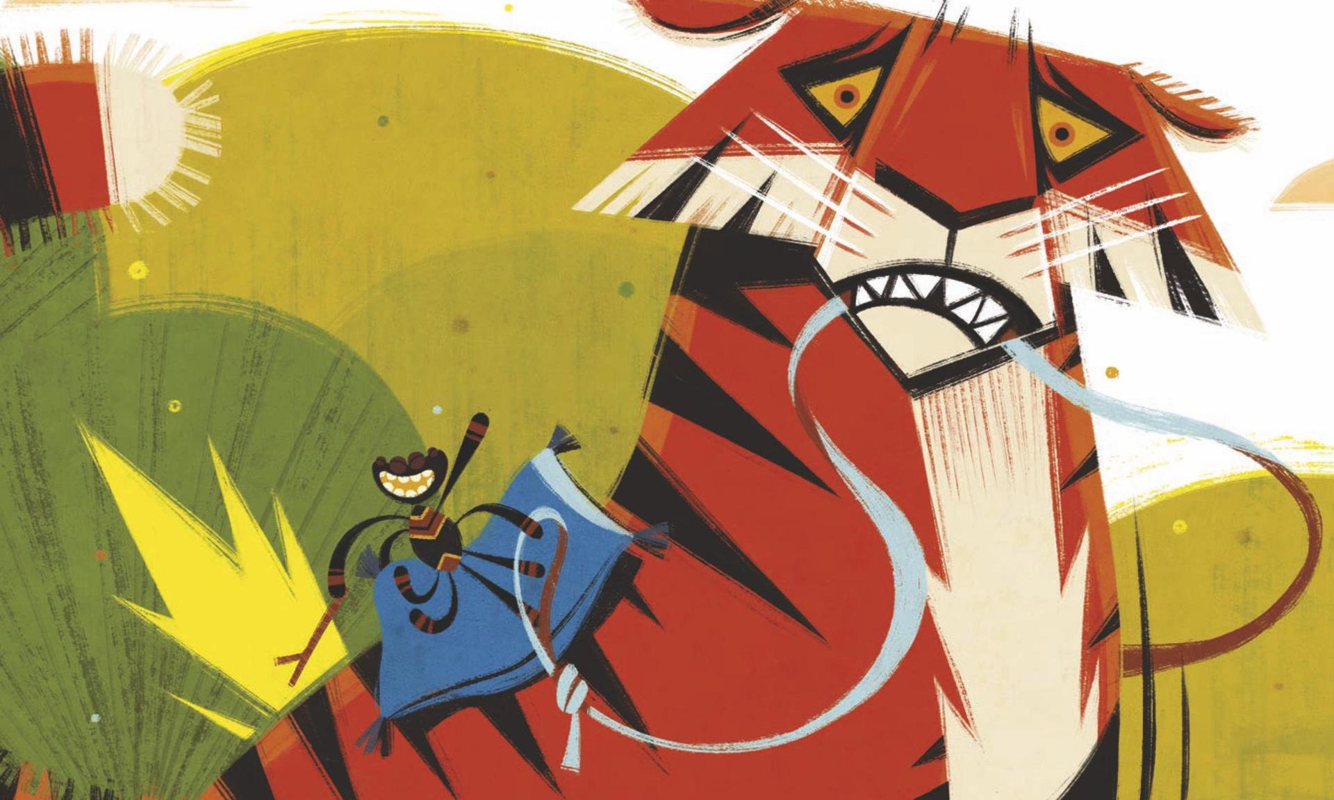 Anansi de Spin en de Gulzige Tijger - Vanaf2 Producties  (3 t/m 7 jaar)