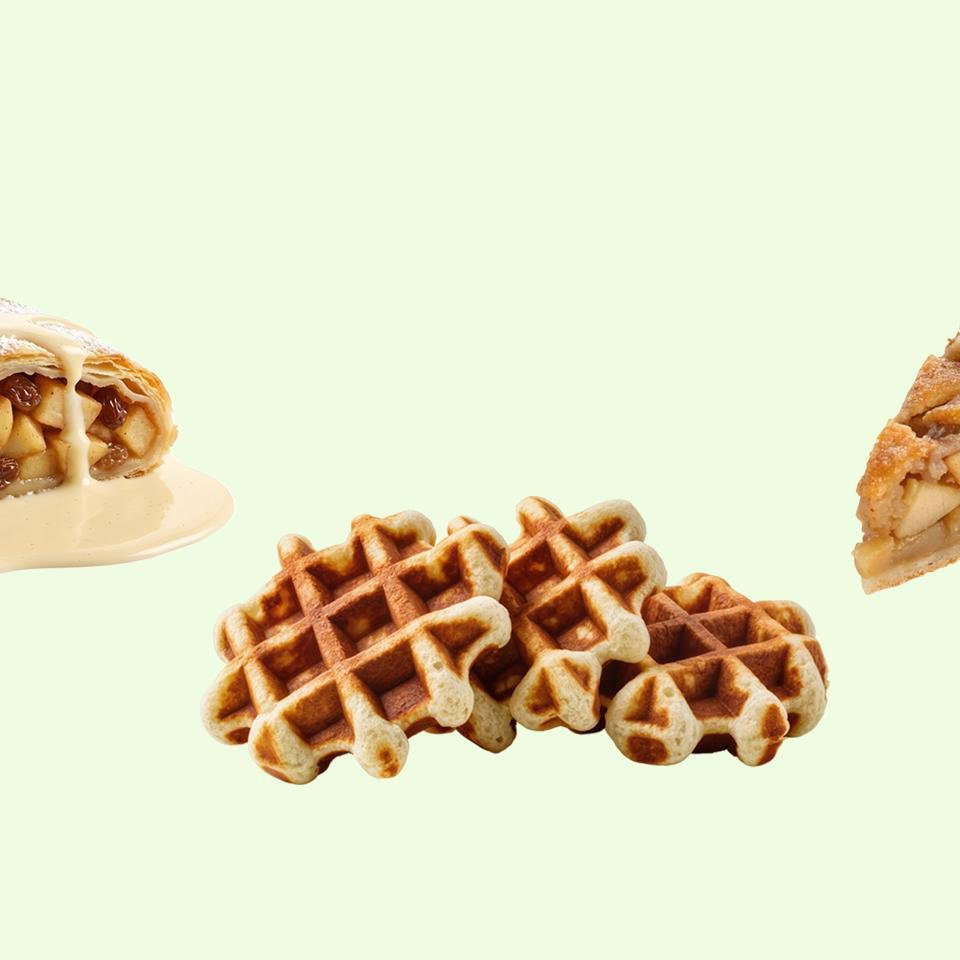 Apfelstrudel, Suikerwafel, appeltaart